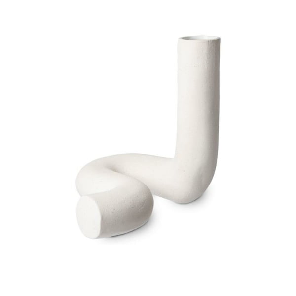 ACCESSORIES-ACE7023 HK OBJECTS: CERAMIC TWISTED VASE MATT WHITE