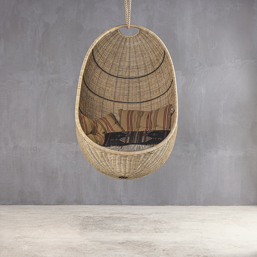 FURNITURE-CHAIRS & ARMCHAIRS-EGG HANGING CHAIR WITH CUSHION