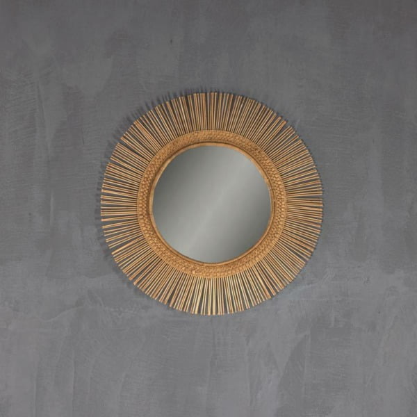 ACCESSORIES-MALAWI SUN ROUND / OVAL MIRROR NATURAL LARGE