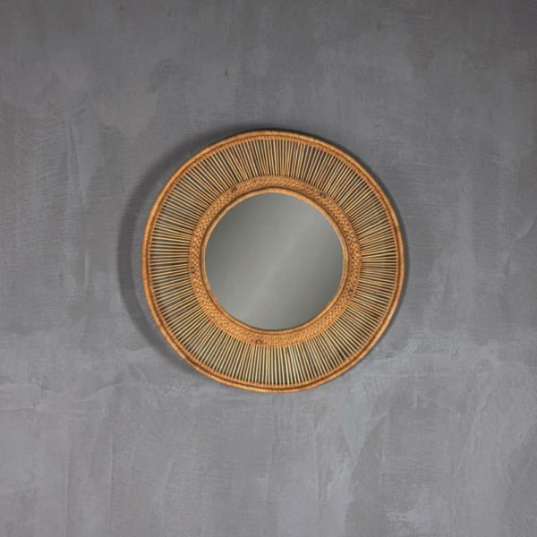 ACCESSORIES-MALAWI MIRROR ROUND NATURAL LARGE