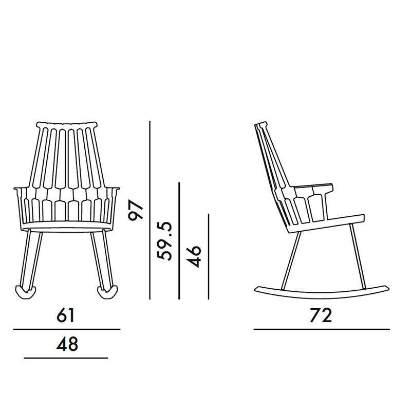 FURNITURE-5956 COMBACK ROCKING CHAIR